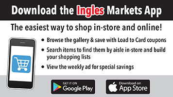 Download the Ingles Markets App, the easiest way to shop in-store and online! Browse the gallery and save Load to Card Coupons. Search items to find them by aisle in-store and build your shopping lists. View the weekly ad for special savings.